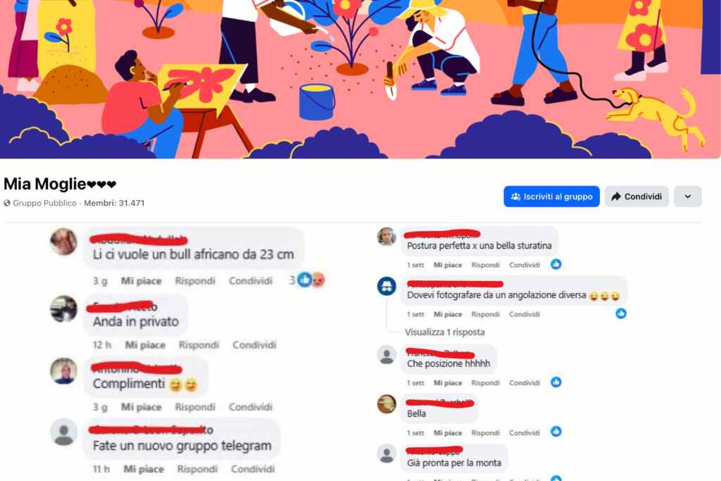 gruppo facebook mia moglie