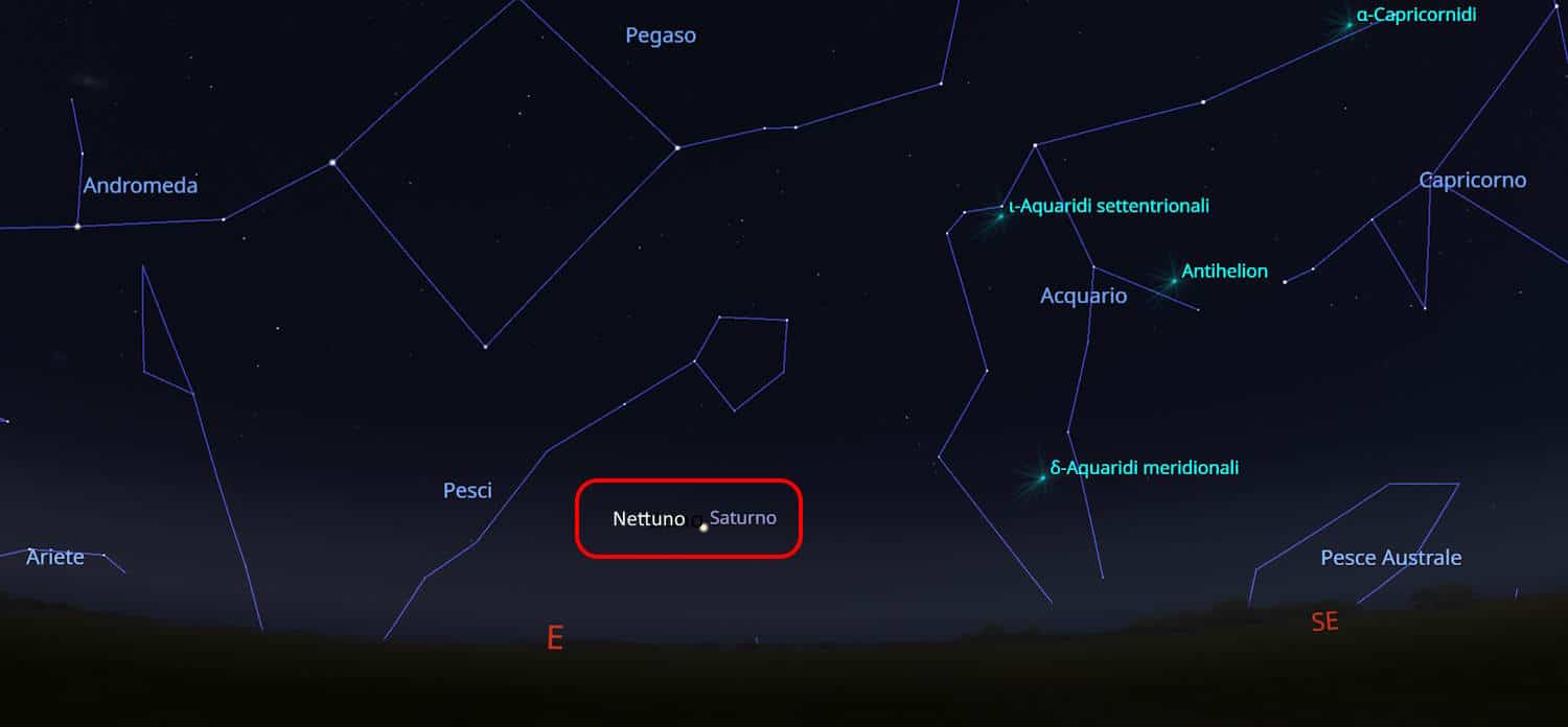 bacio luna saturno