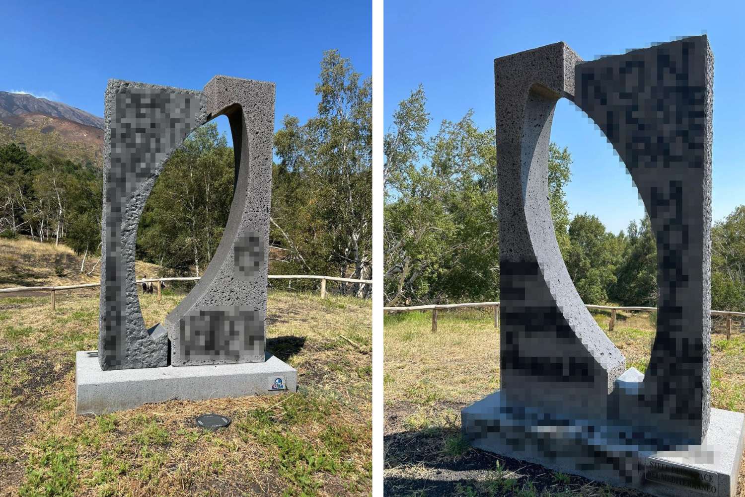 stele vandalizzata