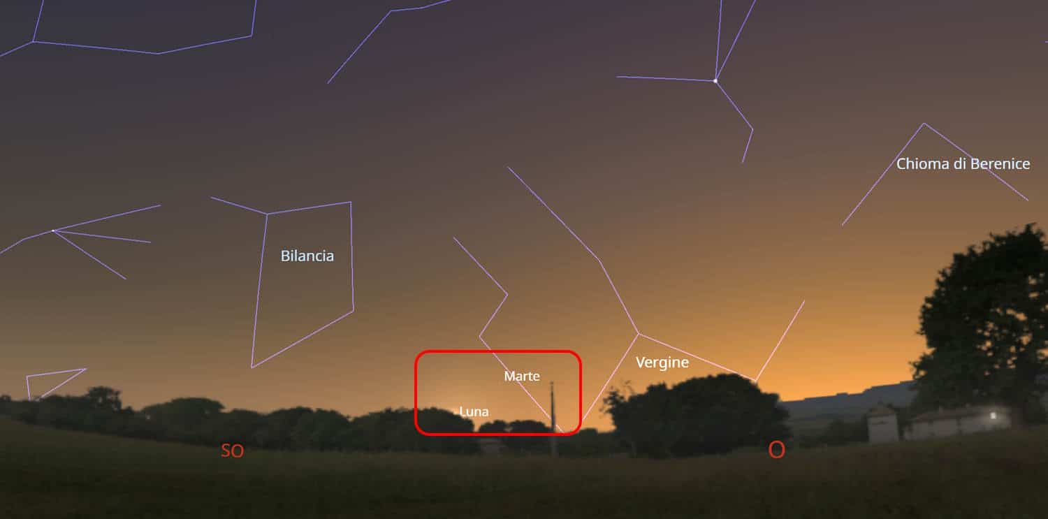 bacio luna marte
