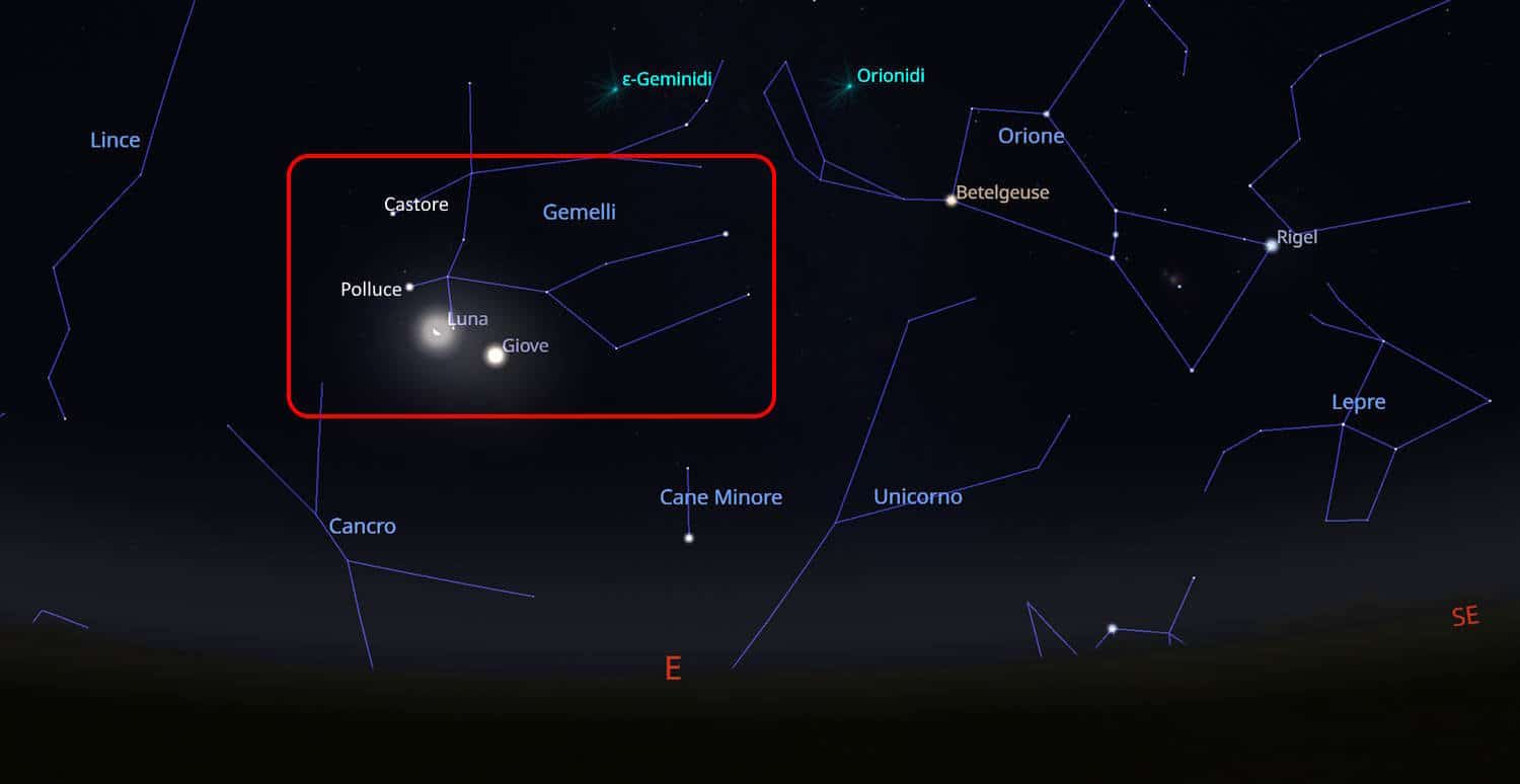 bacio luna giove