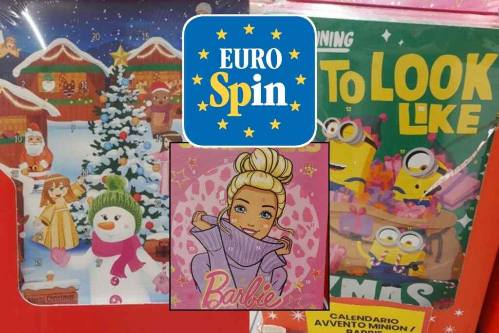 Da Barbie ai Minions: i calendari dell’Avvento che trovi da Eurospin sotto i 3 euro 2 calendari avvento eurospin