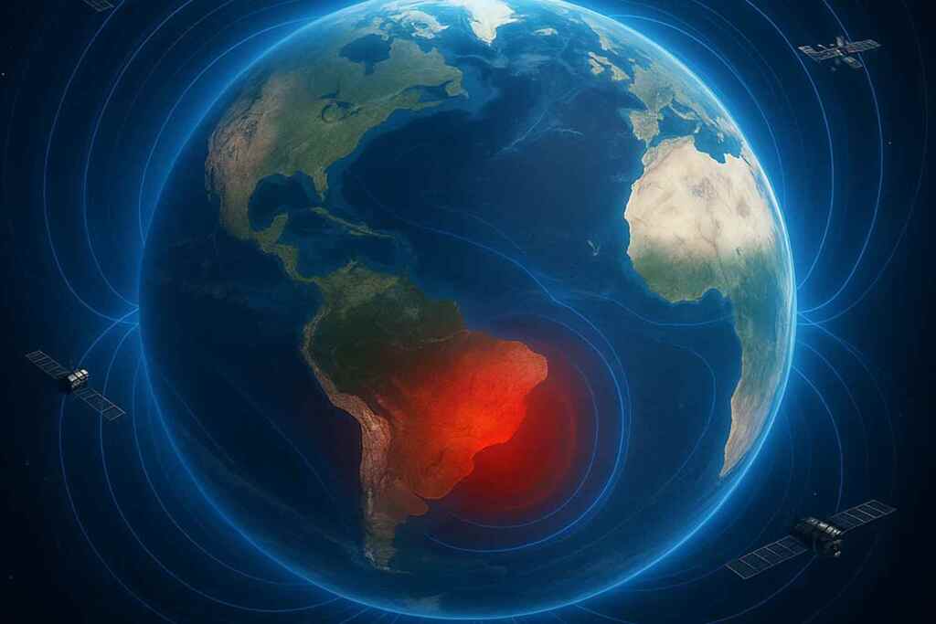C’è un enorme punto debole nel campo magnetico terrestre che si sta espandendo e inizia a preoccupare gli scienziati 2 campo magnetico terrestre