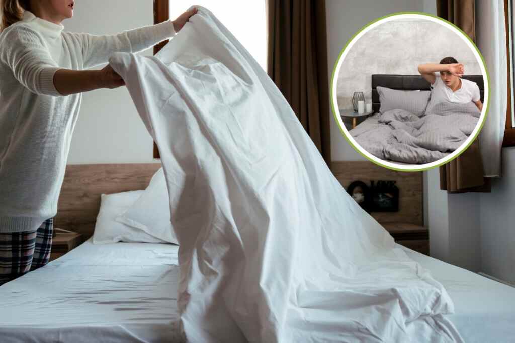 Dimentica le lenzuola in cotone, scienziati hanno individuato la fibra che regola meglio la temperatura e non ti fa sudare (anche in inverno) 2 lenzuola sudorazione