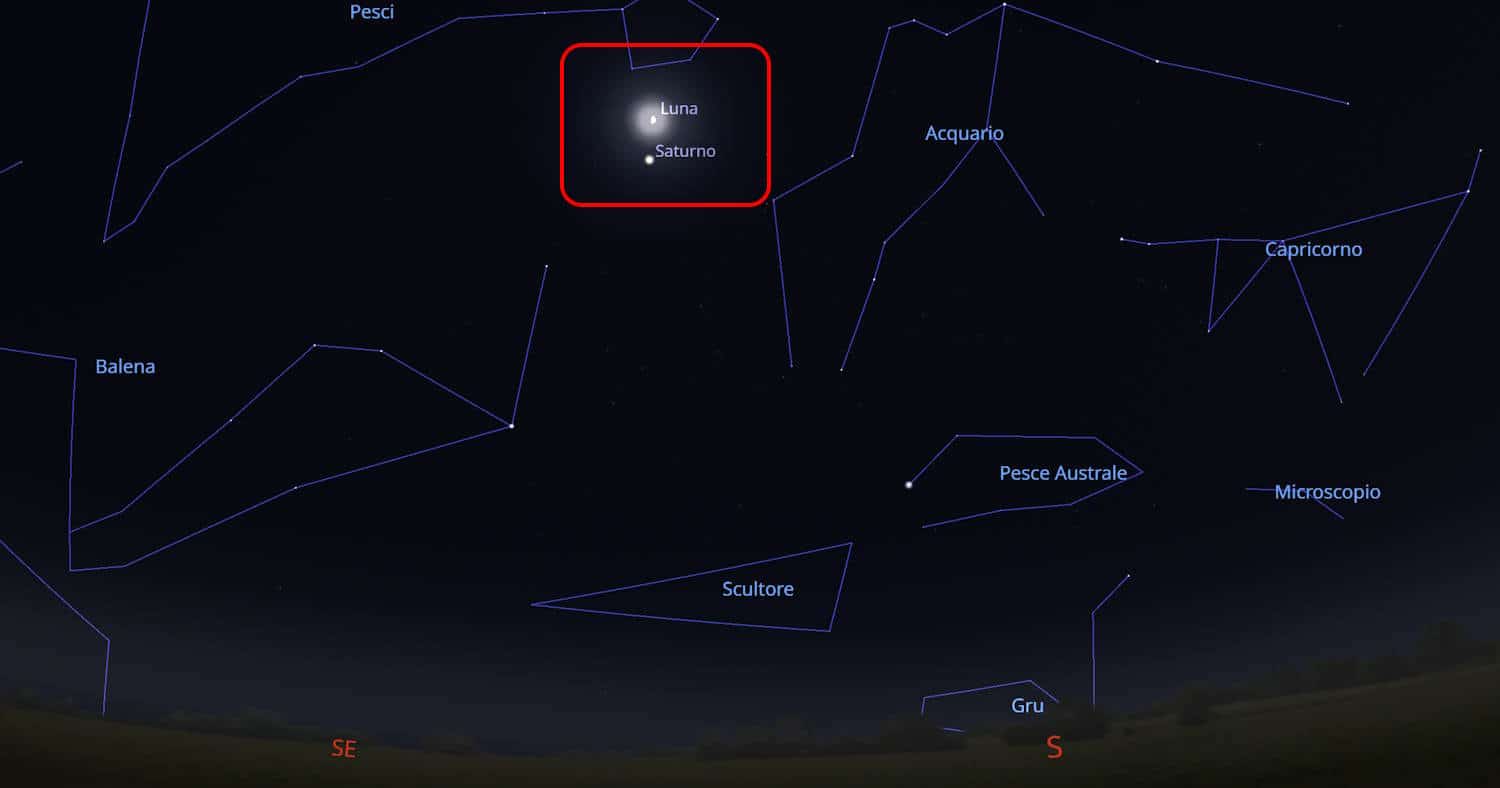 A fine mese ci aspetta uno spettacolo sempre stupendo, il “bacio” Luna-Saturno, non manchiamo! 3 bacio luna saturno