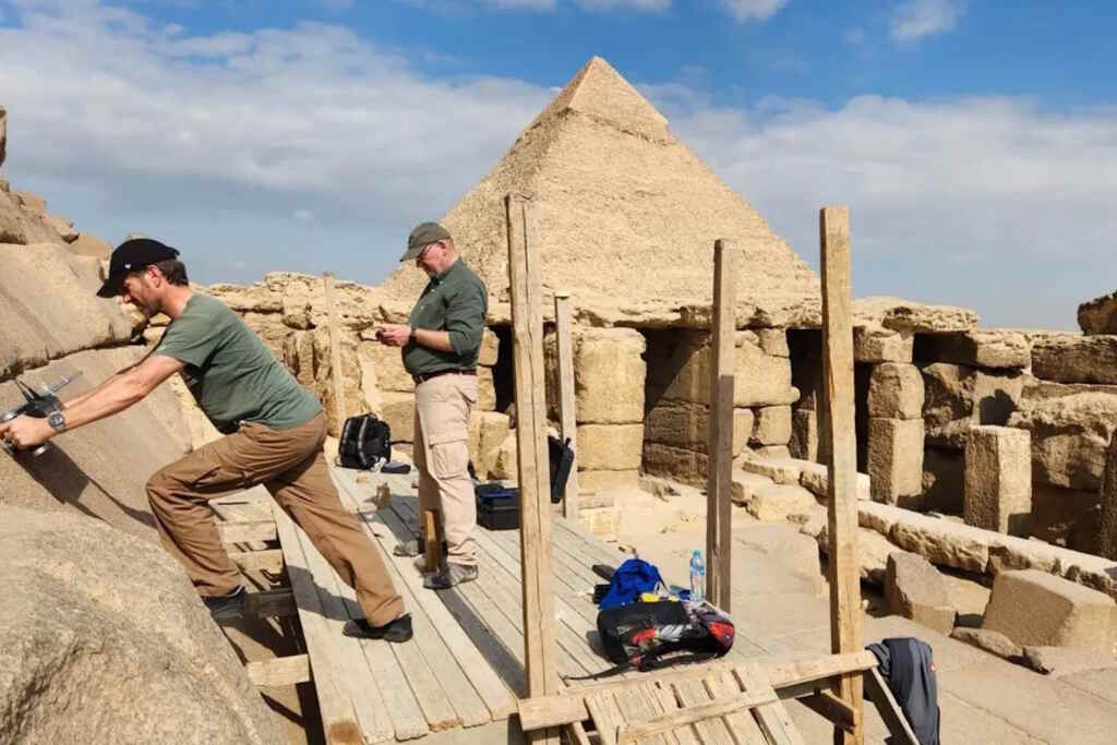 Le Piramidi di Giza nascondono un altro mistero: quella di Menkaure forse aveva anche un altro ingresso 2 piramidi giza nuovo ingresso menkaure