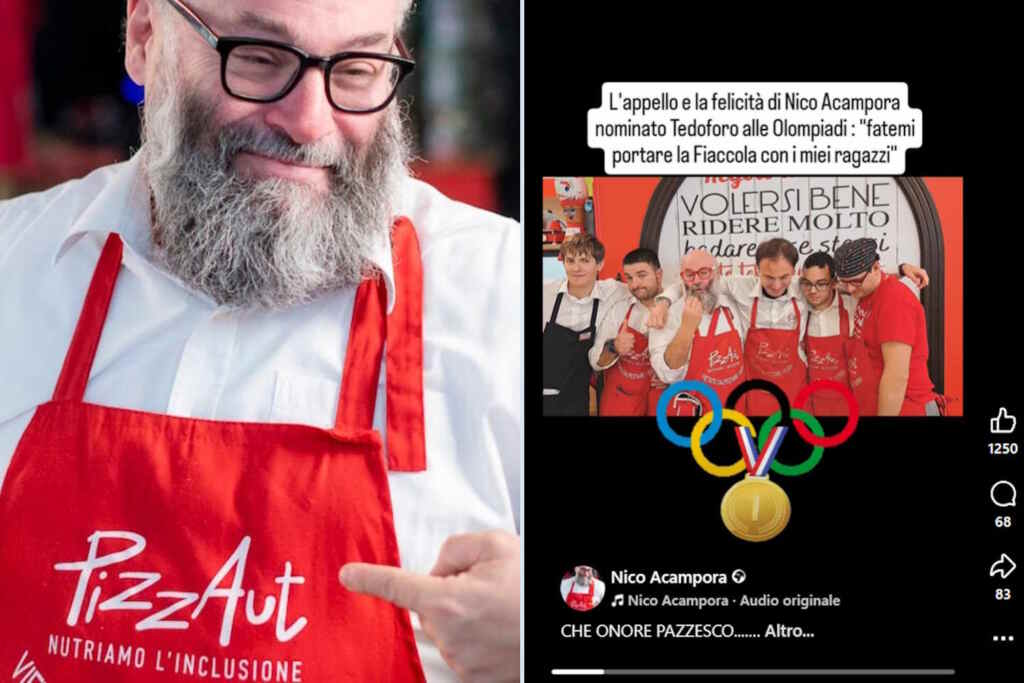 Nico Acampora di PizzAut porterà la fiaccola alle Olimpiadi: “un simbolo di uguaglianza per un mondo più giusto” 2 nico acampora tedoforo