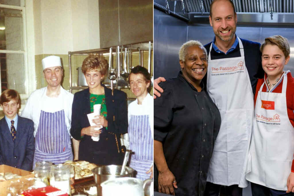Il principino George prepara il pranzo di Natale ai senzatetto con William come Lady Diana fece con il padre nel 1993 2 George senzatetto