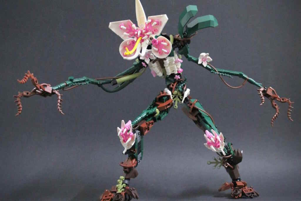 Fantastico! Un artista ha “trasformato” l’orchidea Lego in un demorgorgone di Stranger Things 2 orchidea lego demogorgone stranger things