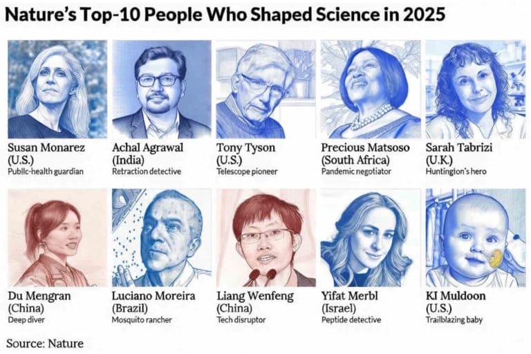 Le 10 persone che hanno plasmato la scienza nel 2025, l’elenco di Nature (dove non c’è nessun italiano) 3 scienziati nature.jpg
