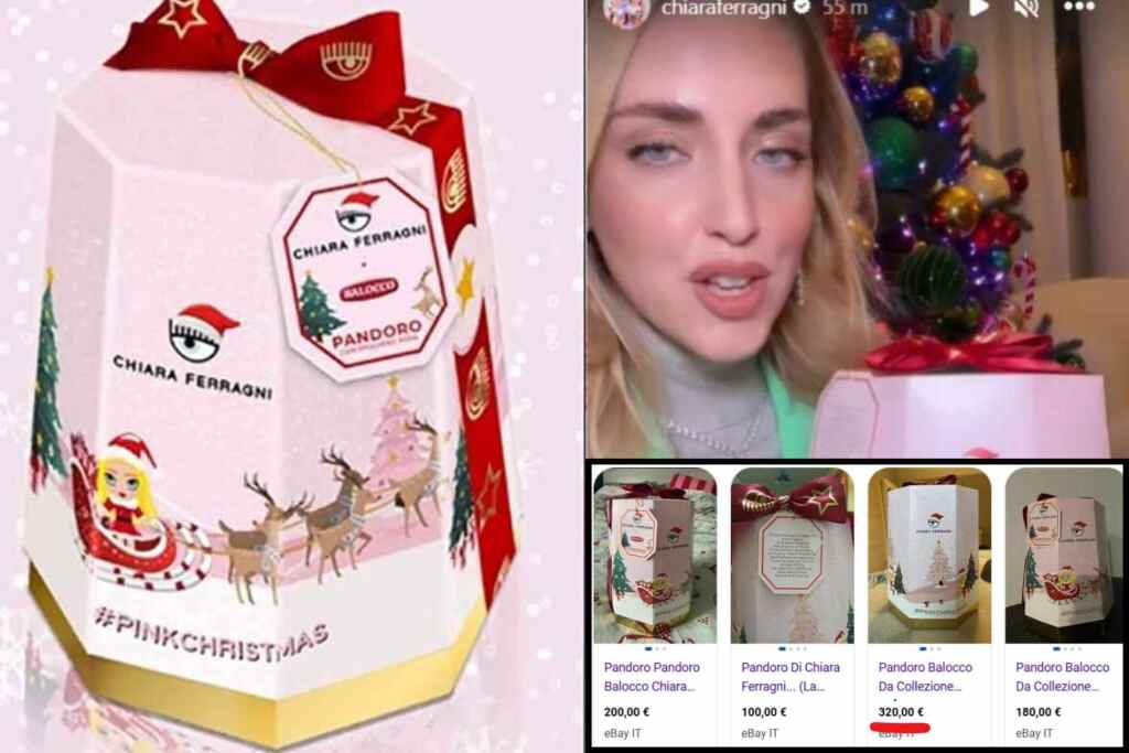 pandoro chiara ferragni ebay