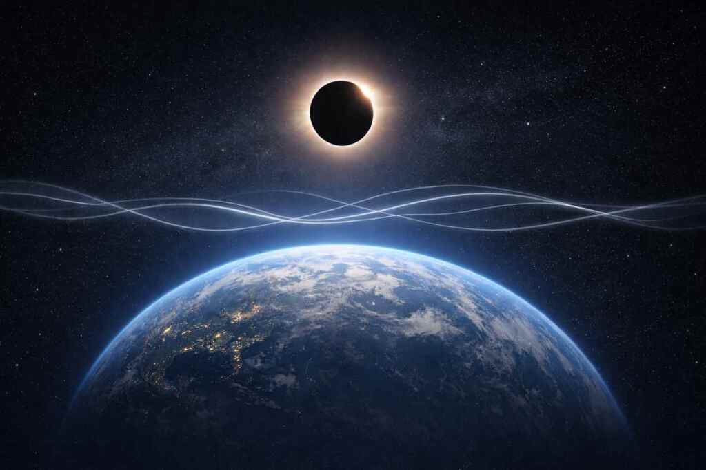 Cos’è questa storia che perderemo la gravità per 7 secondi il 12 agosto 2026? 2 terra eclissi e gravità