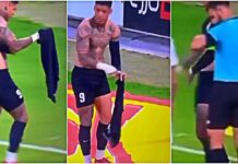 Segna in rovesciata, si sfila la maglia e poi tenta la scusa più incredibile: espulso tra le risate