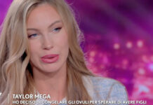 “Rischio la menopausa precoce. Quando la ginecologa me l’ha detto ho iniziato a cercare un compagno per fare figli”: così Taylor Mega