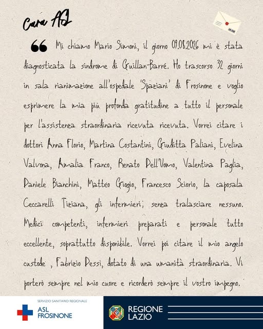Frosinone - Una storia di buona sanità dallo 'Spaziani': il grazie di Mario alla 'Rianimazione' 1 664937363 1605384138256353 2883459329048476350 n