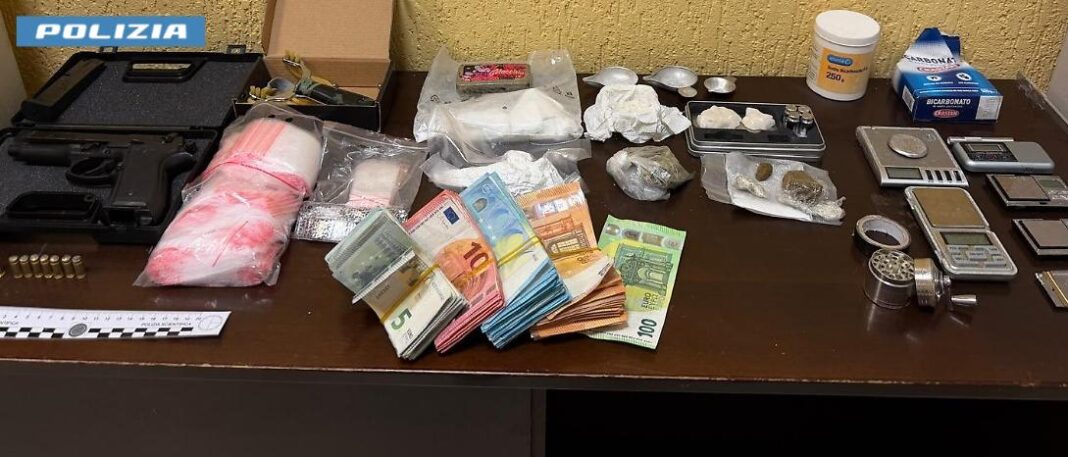 latina droga pistola polizia
