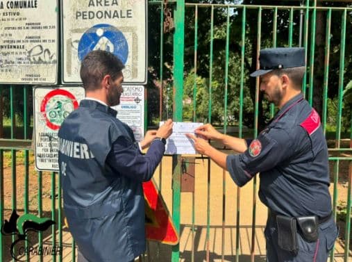 cassino villa comunale sequestro