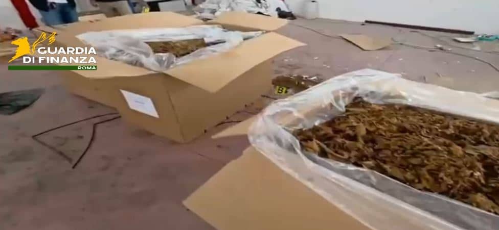 roma pomezia contrabbando tabacco sigarette