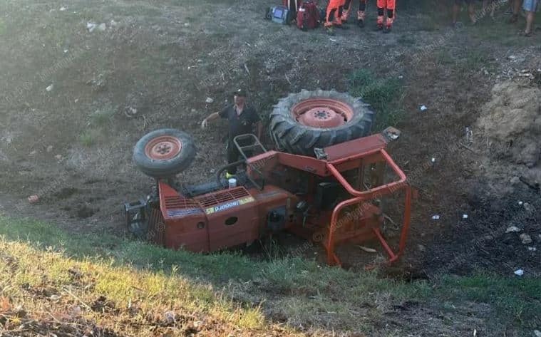 terracina morto agricoltore trattore