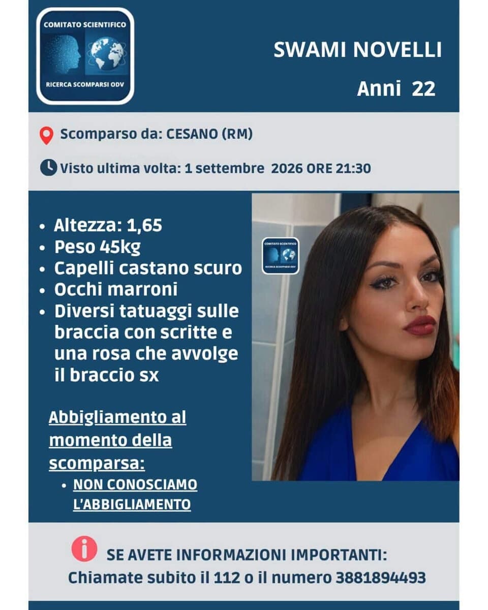 Lappello del Comitato Scientifico Ricerca Scomparsi